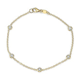Delicate Bezel Set Diamond Essential Bracelet (0.35ct) - Dracakis Jewellers
